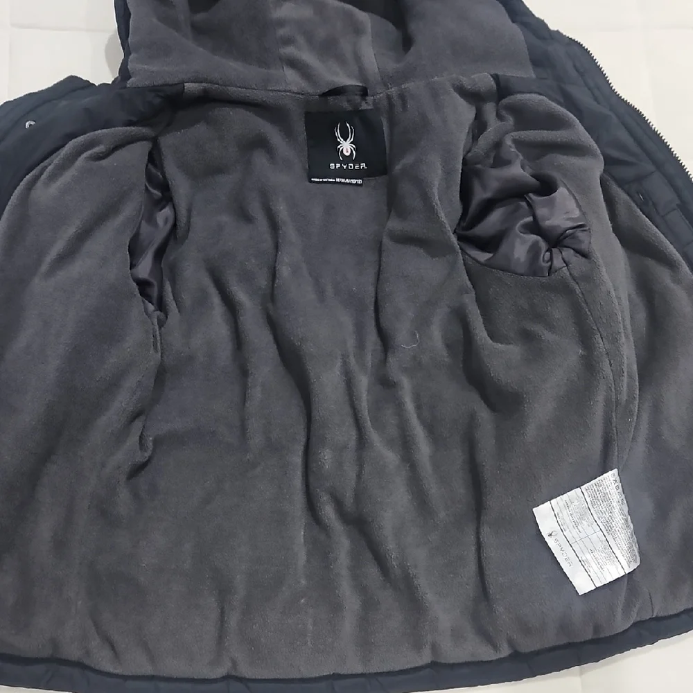 Spyder Kids Two-Tone Hooded Puffer Jacket